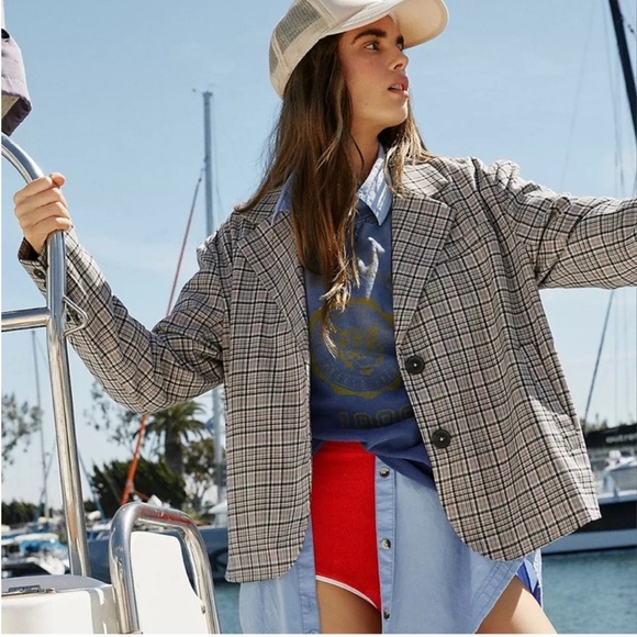 Free People Jackets & Blazers - Free People Cali Plaid Blazer L‎